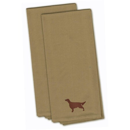 Carolines Treasures Irish Setter Tan Embroidered Kitchen Towel BB3393TNTWE